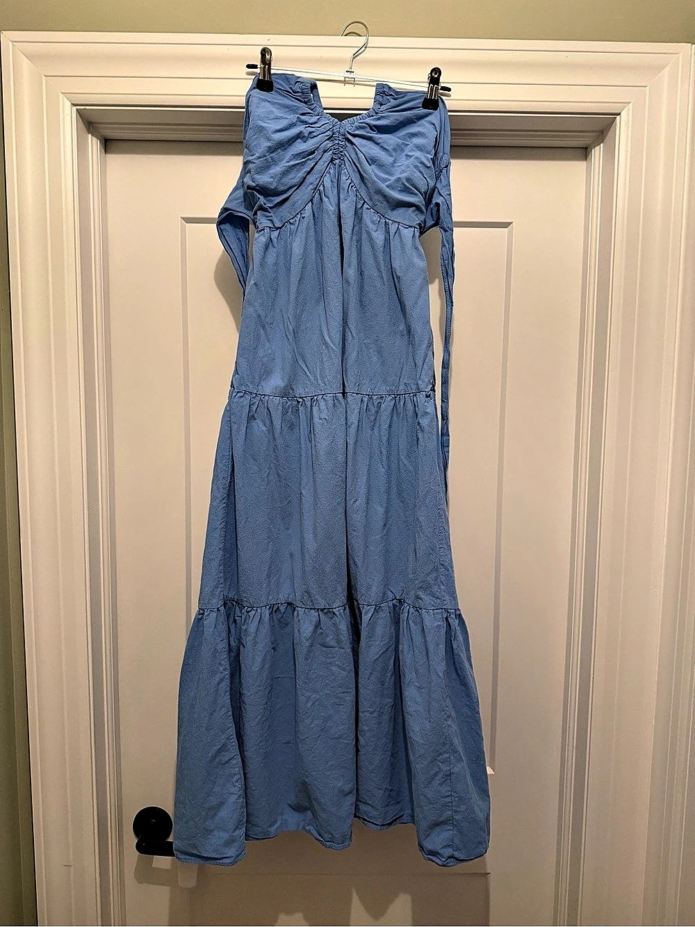 Blue Tiered Maxi Dress Like New